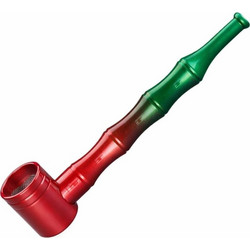 Champ High Seahorse Pipe Aluminium 11cm Green & Red