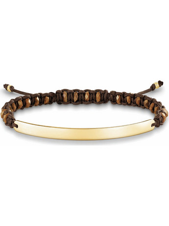Thomas Sabo Γυναικείο Βραχιόλι Μακραμέ από Κορδόνι & Ασήμι LBA0056
