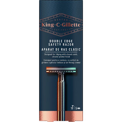 Gillette King C Double Edge Ξυραφάκι Ασφαλείας + Ανταλλακτικά Ξυραφάκια 5τμχ