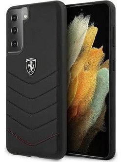 Ferrari Off Track Quilted Back Cover Samsung Galaxy S21+ Black (FEHQUHCS21MBK)