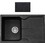 Crown Quadra Q-83 Ένθετος Νεροχύτης Γρανίτη Nero 77x50cm