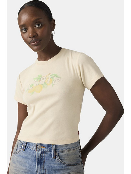 Levi's Essential Sporty Γυναικείο T-Shirt A8798-0089 STUDDED LEMONS SEEDPEARL