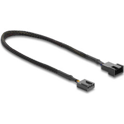 DELOCK καλώδιο προέκτασης 4pin PWM 91360 για ανεμιστήρες, 30cm, μαύρο 91360