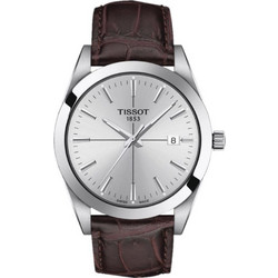 Tissot Gentleman Ανδρικό Ρολόι με Καφέ Δερμάτινο Λουράκι T127.410.16.031.01