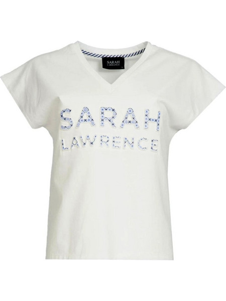 SARAH LAWRENCE Γυναικεία λευκή μπλούζα T-Shirt V 162-0710 WHITE