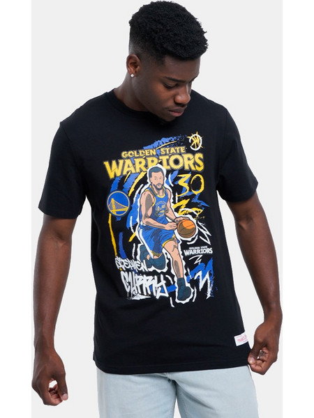 Mitchell & Ness Chalked Up Golden State Warriors Ανδρικό T-Shirt SS20396-GSWBLCK Black