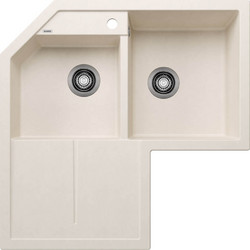 Blanco Metra 9 E Ένθετος Νεροχύτης Γωνιακός Γρανίτη Soft White 83x83cm