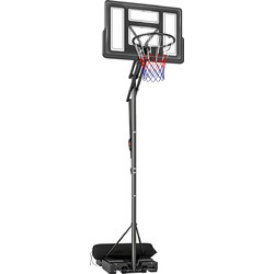 SPORTNOW Ρυθμιζόμενη Μπασκέτα Μπάσκετ 235-305 εκ. Άθραυστη, Μαύρη A61-082V00BK