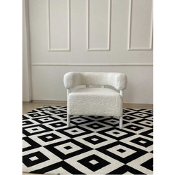 Stewe Home Πολυθρόνα Λευκή 68x60x60