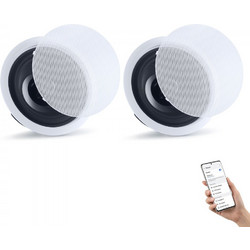 Ηχεία Οροφής Bluetooth VEVOR, 203,2 χιλ. Σύστημα ηχείων οροφής και τοίχου με ενισχυτή, Ηχεία 2 δρόμων εντοιχιζόμενα, για τοποθέτηση σε υγρά περιβάλλοντα, οικιακό κινηματογράφο, σαλόνι ή σκεπαστή βεράν