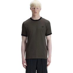 Fred Perry Ανδρική Μπλούζα Ringer T-Shirt M3519-U70 Χακί