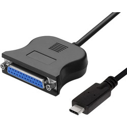POWERTECH καλώδιο USB-C σε παράλληλη DB25 CAB-UC062, 1.8m, μαύρο