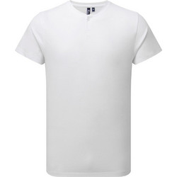 Ανδρικό T-shirt με κουμπί PREMIER PR219 Comis White