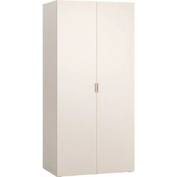 PoliHome Δίφυλλη Ντουλάπα Ρούχων You Fresh Μπεζ 100x57x206cm 162686789