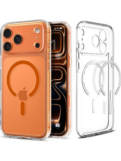 Θήκη Spigen Ultra Hybrid Magsafe για iPhone Apple 17 Pro Max Διάφανο-Πορτοκαλί 51775