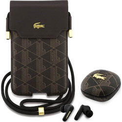 Σετ ακουστικών TWS + τσάντα Lacoste The Blend με θήκη γενικής χρήσης XL