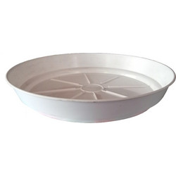 Πιάτο πλαστικό γλάστρας Sic Plast ΑΠΛΟ - λευκό , φ14-x-3cm