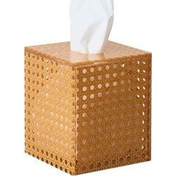 Kim Seybert Tissue Box Θήκη Για Χαρτομάντηλα Τετράγωνη Plexiglass Reed Natural (13.3x13.3x16 cm)