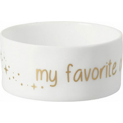 Κηροπήγιο Για Ρεσώ My Favorite Colour Is. RD0092785 Φ6x5,5cm White-Gold Raeder Πορσελάνη