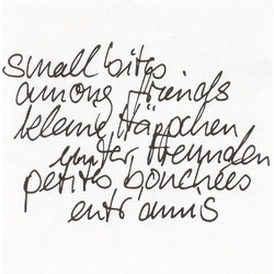 Χαρτοπετσέτα Small Bites Among Friends (Σετ 20Τμχ) RD0018033 33x33cm White-Black Χαρτί