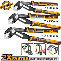 Ingco Σετ Ρυθμιζόμενες Γκαζοτανάλιες Fast Adjustment (3 τεμ) - HPPS38318