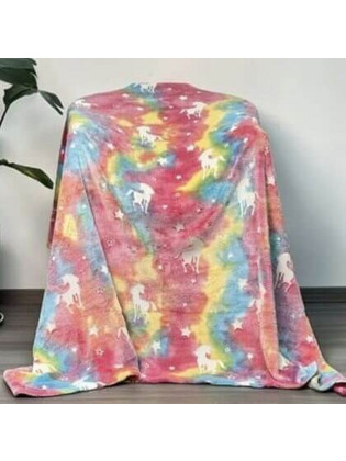 ΚΟΥΒΕΡΤΑ FLEECE ΦΩΣΦΟΡΙΖΕ ΜΟΝΟΚΕΡΟΙ ΡΟΖ ΜΕ ΑΣΤΕΡΙΑ150Χ200