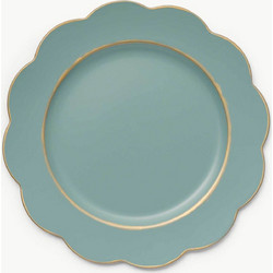 Coincasa πλαστική πιατέλα με gold edges 33 cm - 006813177 Πράσινο Μέντας