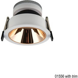 01556 Χωνευτό Spot Χρυσό με Trim GU10 LED IP54 Αλουμινίου