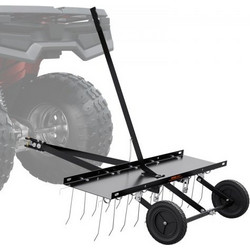 VEVOR Tow Behind Dethatcher, 40 ιντσών Row Dethatcher με 20 Spring Steel Tines, Lawn Dethatcher Rake για ATV ή Mower, Tow Behind Lawn Rake with Lift Handle for Garden Farm Grass