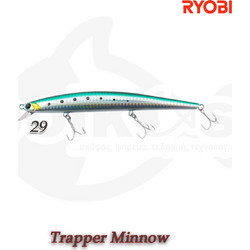 Ryobi Trappers Pro Minnow Τεχνητό Δόλωμα Ψαράκι 14.3cm 21gr 29