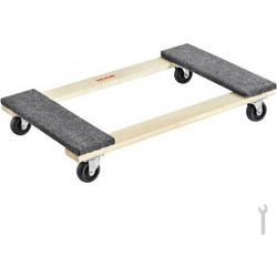 VEVOR Furniture Dolly, χωρητικότητα φόρτωσης 1000 lbs, 18" x 30" 4 x 3" PP περιστρεφόμενοι τροχοί, βαρέως τύπου έπιπλα σκληρού ξύλου Moving Dolly, Mover's Dolly, Κινητό καρότσι με ρόδες για καθαρισμό