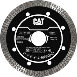 Δίσκος Κοπής Διαμαντέ Turbo Super Thin για Σκληρά Υλικά (Gres) 125x22.23x1.4mm DA09032-1 CAT