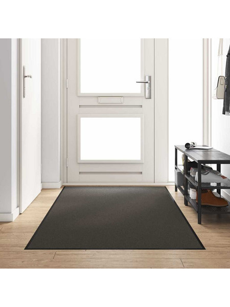 Χαλάκι Εξώπορτας Ανθρακί και Μαύρο 120 x 300 cm 100% Πολυαμίδιο