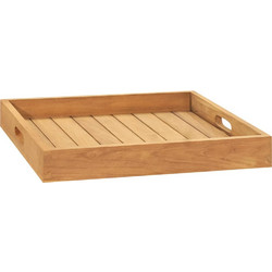 vidaXL Δίσκος Σερβιρίσματος από Μασίφ Ξύλο Teak - 50 x 50