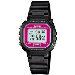 Casio Ψηφιακό Γυναικείο Ρολόι Χρονογράφος με Μαύρο Λουράκι LA-20WH-4A