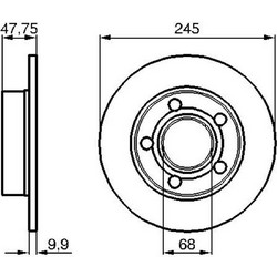 Bosch Δισκόπλακα - 0 986 479 B56