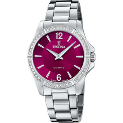 Festina Γυναικείο Ρολόι με Ασημί Μεταλλικό Μπρασελέ F20593/2