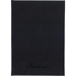 Next θήκη για λογαριασμό πολυτελείας ecoleather velvet μαύρη 14,5x21εκ. Δυνατότητα εκτύπωσης