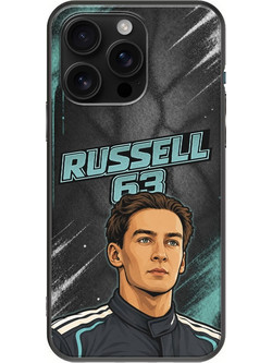 Θήκη Pole Position Collection - George Russell iPhone 16 Pro Max Black TPU (Μαύρη Σιλικόνη)