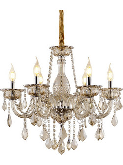 Artekko Chandelier Champ Πολυέλαιος 6φωτος Σαμπανιζέ Κρύσταλλο (60x60x60)cm