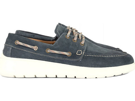 Ambitious Ανδρικά Μοκασίνια Boat Shoes Καστόρινα Navy Μπλε 14186-11300AM