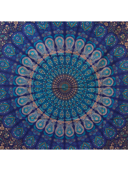 Double Cotton Bedspread + Wall Hanging - Classic Mandala 230cm x 200cm