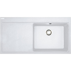 Franke Mythos MTG 611 Ένθετος Νεροχύτης Γρανίτη Polar White Αριστερά 100x52cm