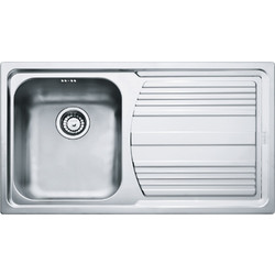 Franke Logica LLX 611 Ένθετος Νεροχύτης Inox Σατινέ Δεξιός 86x50cm
