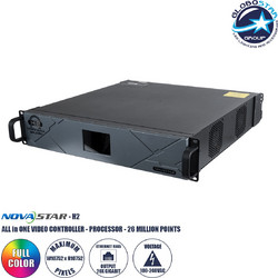 GLOBOSTAR(R) H2 41017 Novastar H2 All in One Processor & Video Controller 4K για Οθόνες LED Video Wall 13 million pixel Max W10752px/Max H10752px - Input Signal W3840 x H216060Hz - 20 Gigabit Ethernet