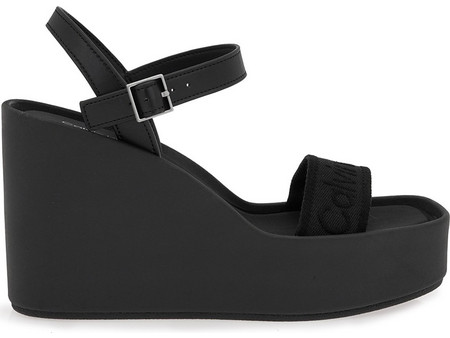 Calvin Klein Καλοκαιρινές Γυναικείες Πλατφόρμες Ψηλές Μαύρες HW0HW02882-0GJ