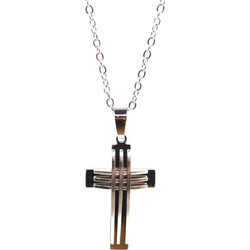 GUF CLOTHING Αλυσίδα από ανοξείδωτο ατσάλι central chain ασημένιο 20240817-11A-silver