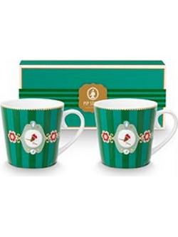 PIP STUDIO - ΣΕΤ/2 ΠΟΡΣΕΛΑΝΙΝΕΣ ΚΟΥΠΕΣ ΡΙΓΕ ΠΡΑΣΙΝΕΣ 300ml