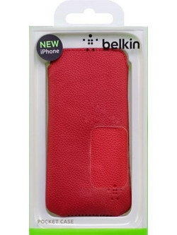 BELKIN F8W123VFC01 POCKET CASE FOR IPHONE 5 RED LEATHER