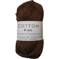 Νήμα Πλεξίματος Cotton King 100% Βαμβακερό 50 γραμμάρια με 125 μέτρα σε Καφέ 0227